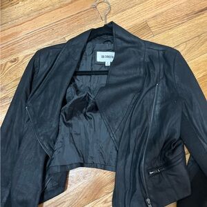 Black leather jacket